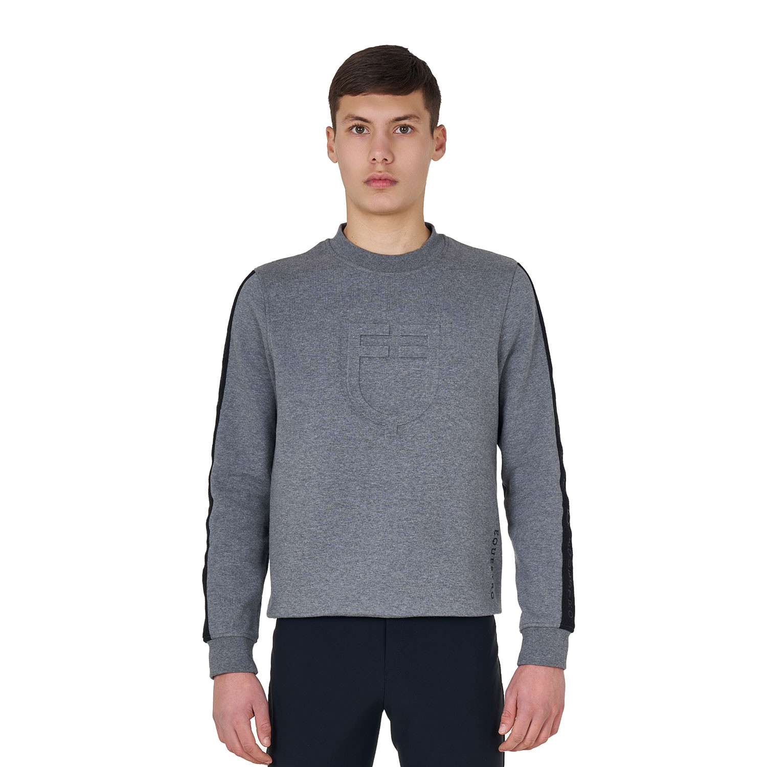 Herren-Sweatshirt mit Logo und Ärmeldetails