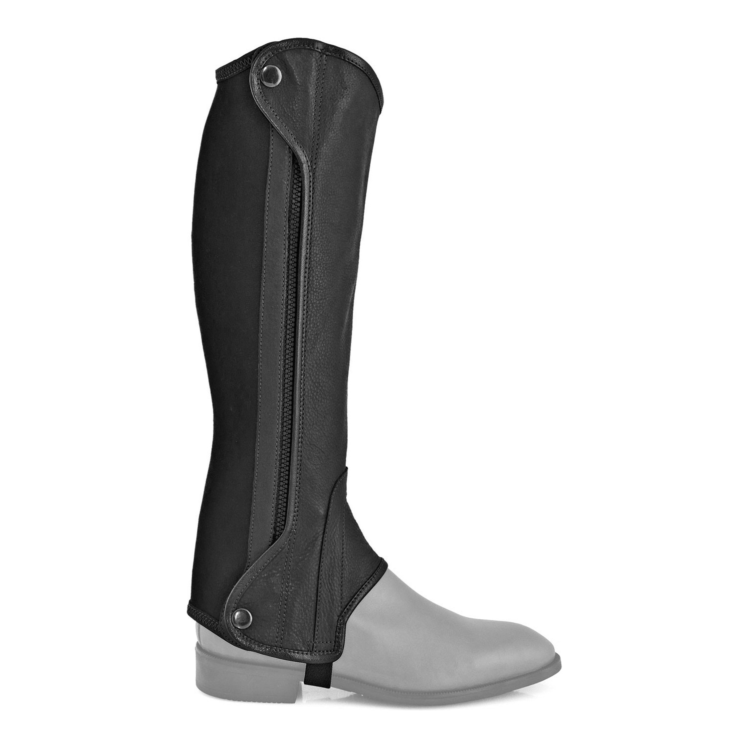 Leder-Reitchaps aus chromgegerbtem Leder mit Reißverschluss