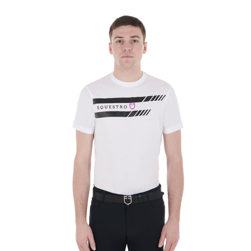 Herren Slim-Fit T-Shirt mit Brustprint