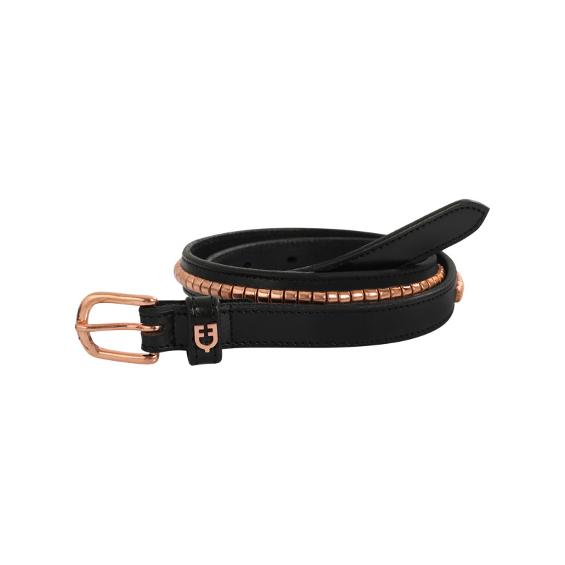 Clincher Gürtel Roségold aus weichem Leder