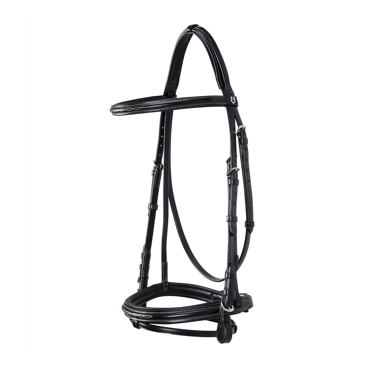 Englisches Stirnband Modell Deco aus italienischem Leder
