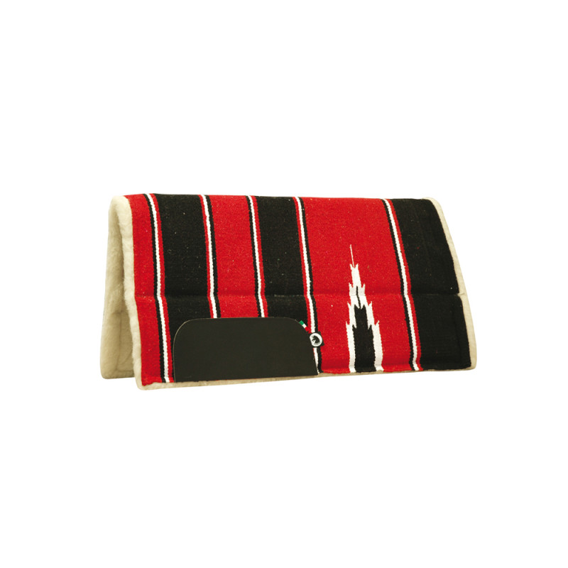 Gepolsterte Pony-Satteldecke aus Navajo-Stoff und Wollfleece
