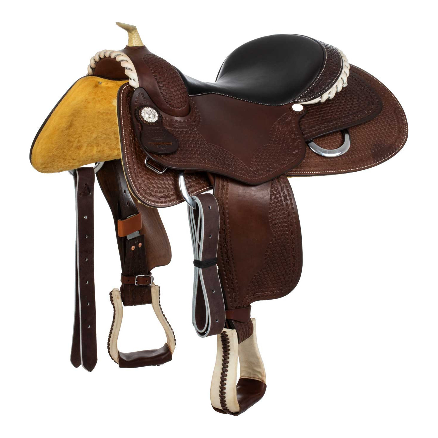 Westernreitsattel Genuine Reining Butterfly 9002 – hochwertiges Harnessleder mit Rohlederdetails
