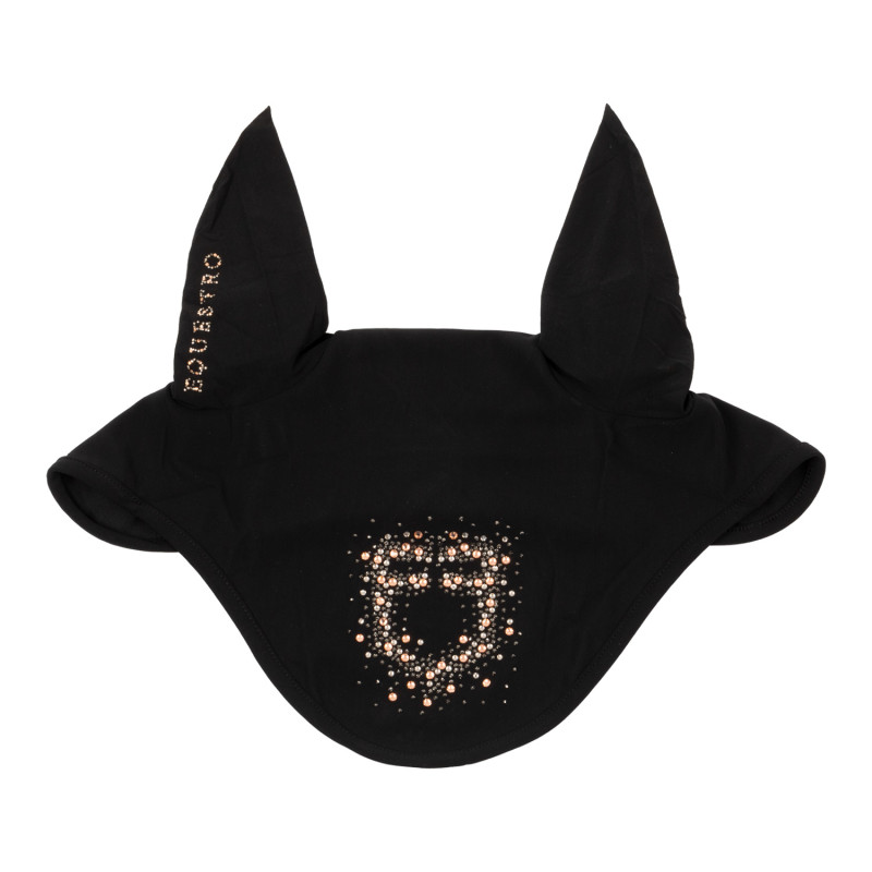 Baumwoll-Fliegenhaube mit elastischen Ohren und Strass-Logo