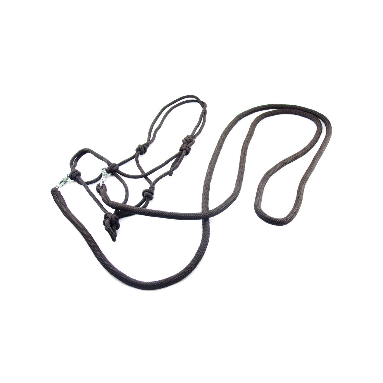 Geknotetes Nylonhalfter mit Zügeln und Karabinerhaken