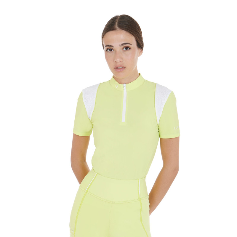 Damen Slim Fit Poloshirt mit kurzen Ärmeln