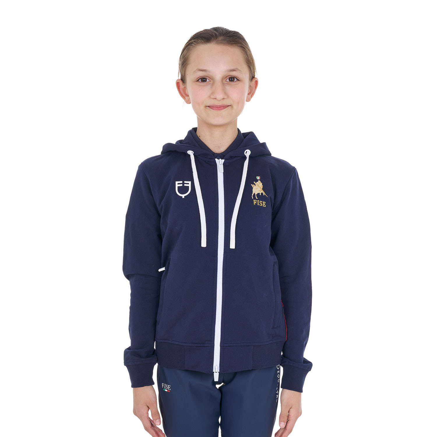 Kinder-Fleece-Hoodie mit Kapuze und Reißverschluss