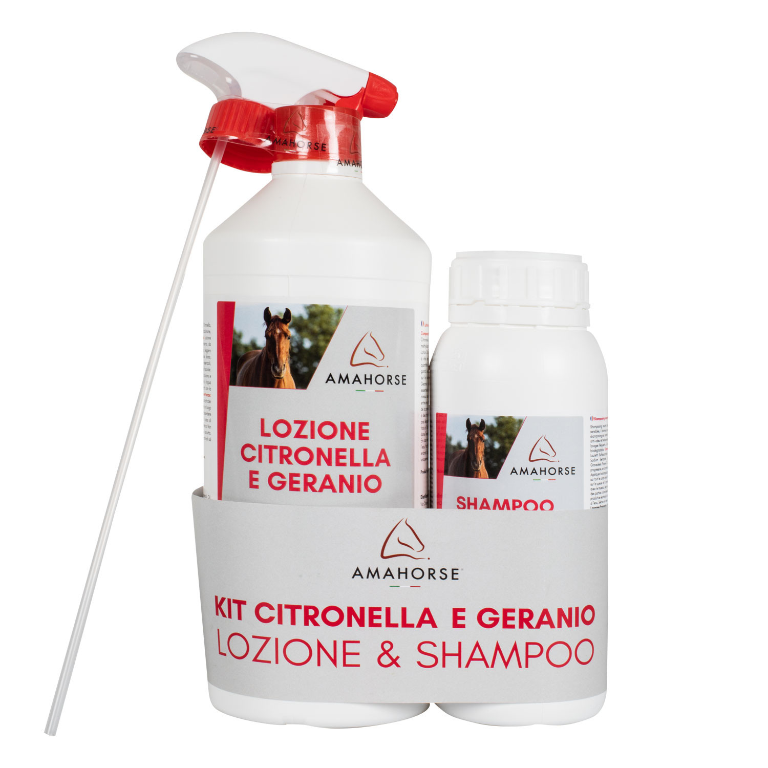 Insektenschutz-Set mit Citronella- und Geranium-Lotion sowie Shampoo