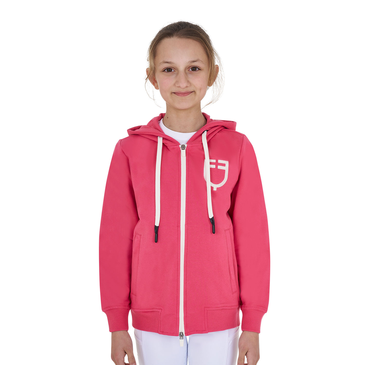 Mädchen-Kapuzen-Sweatshirt/ Jacke mit Frontreißverschluss