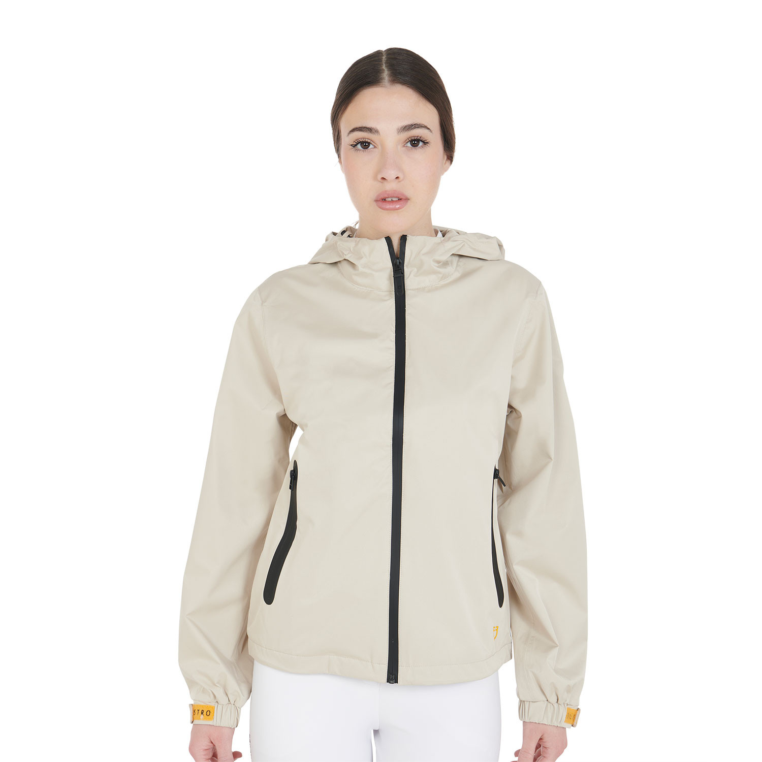 Dreilagige Damenregenjacke aus technischem Material