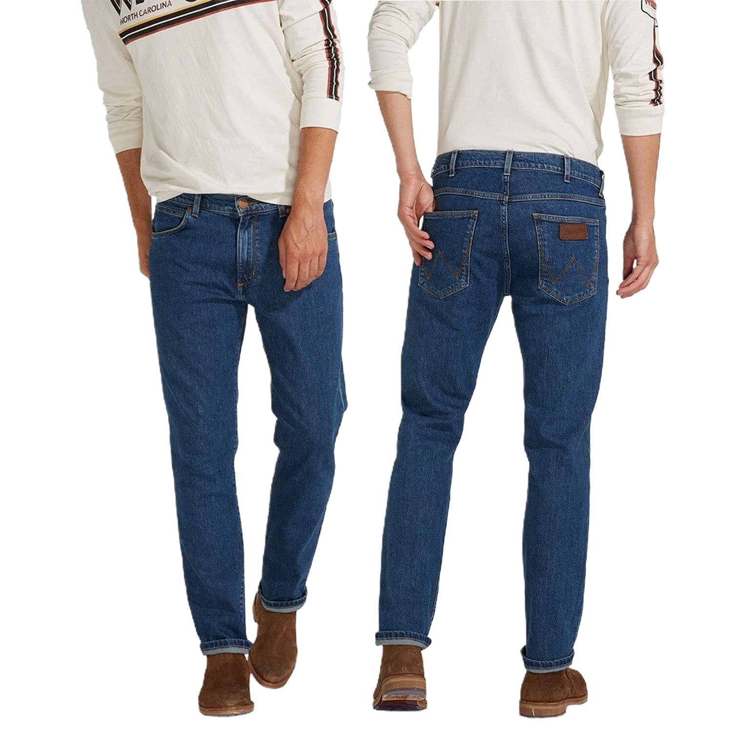 Straight-Leg-Jeans mit Used-Effekt