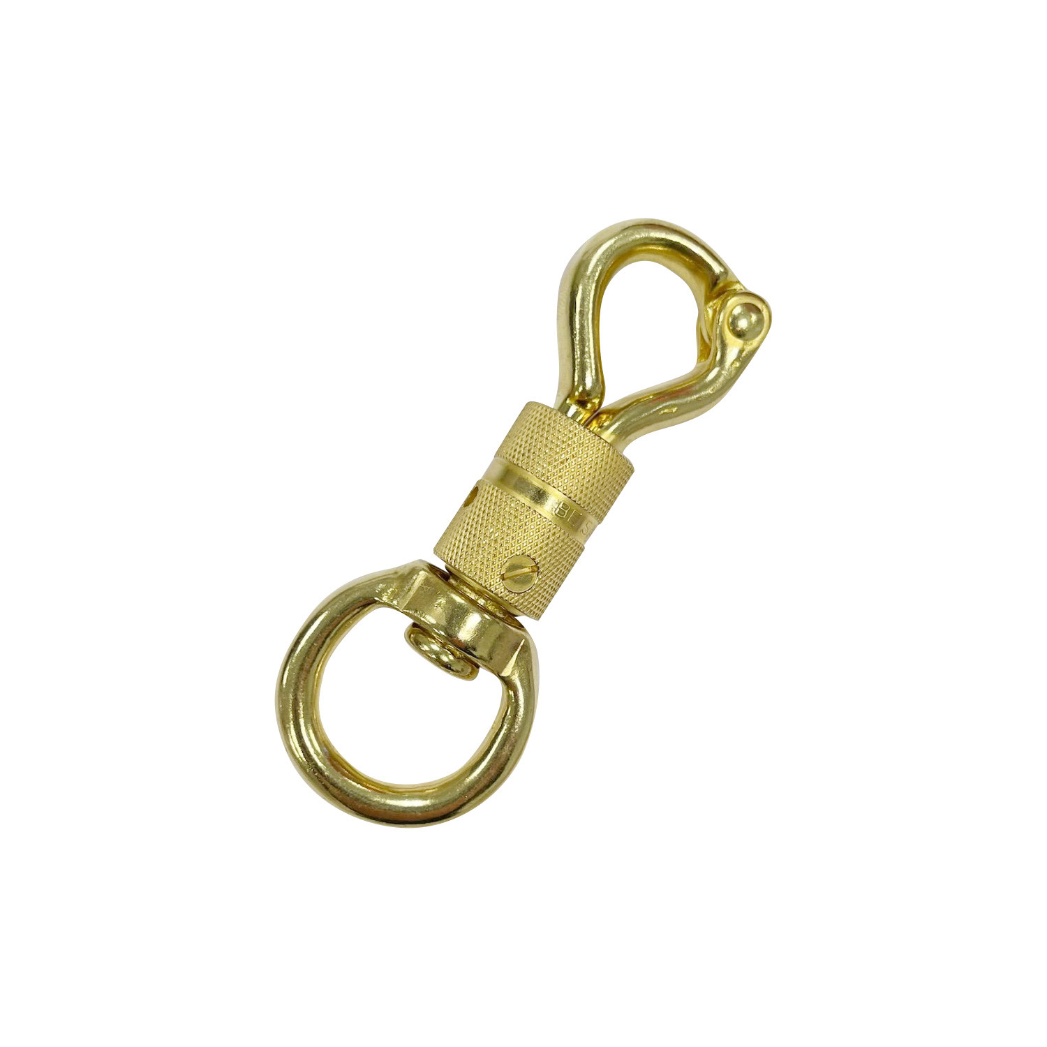 Anti-Panik-Karabiner mit drehbarem Messingring