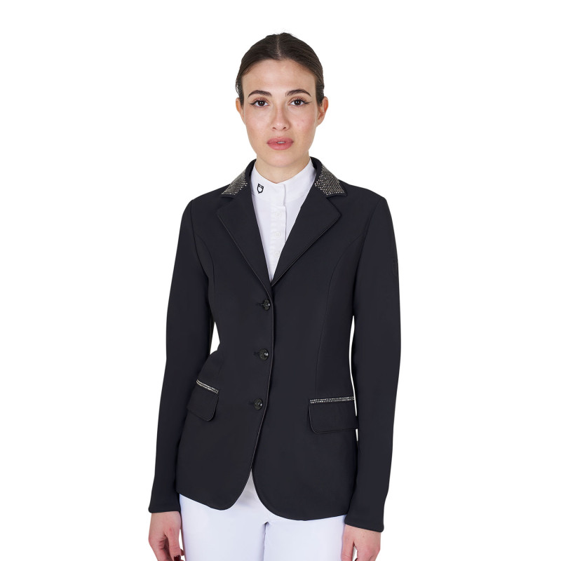 Damen-Turnierjacke mit Strass und Dreiknopfverschluss