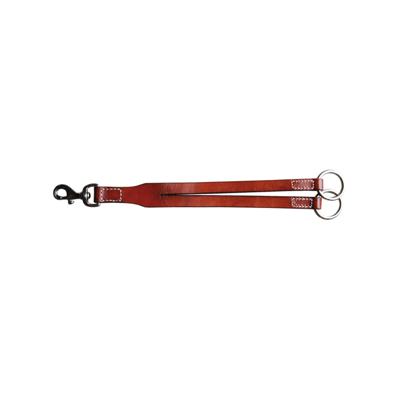 Martingal aus Leder mit Metallbeschlag