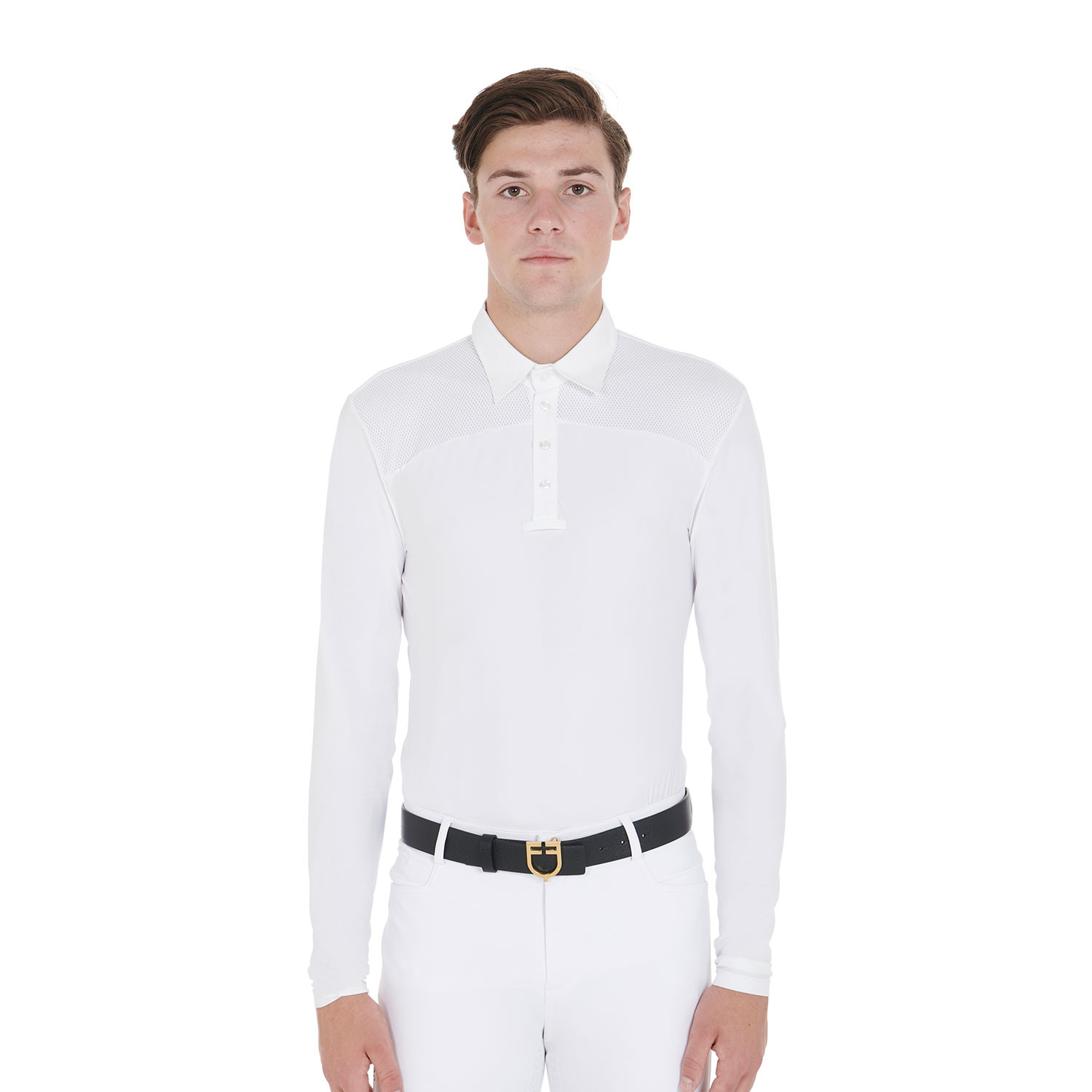 Langärmliges Herren-Wettkampf-Poloshirt