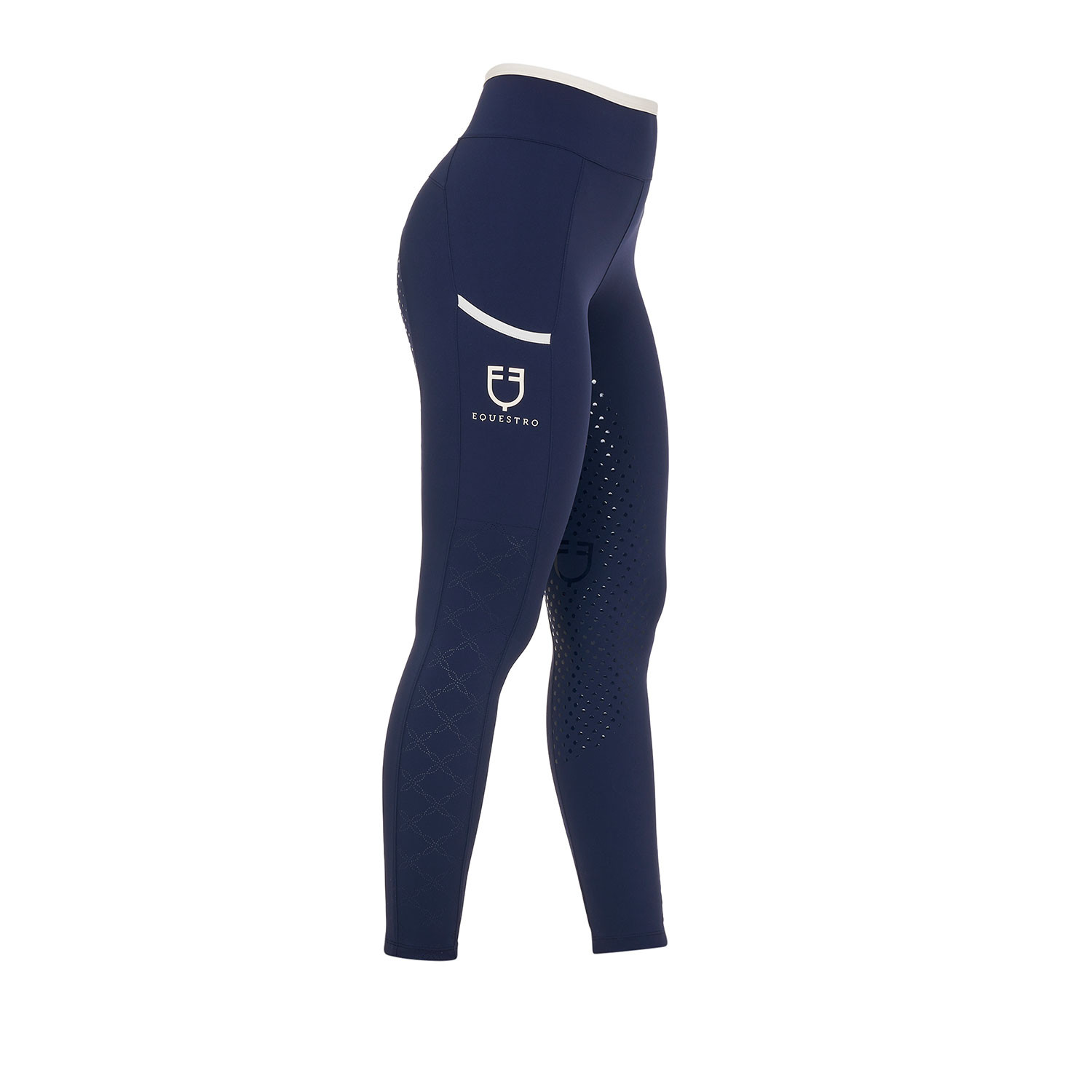 Slim-Fit Damen-Leggings mit perforierten Einsätzen