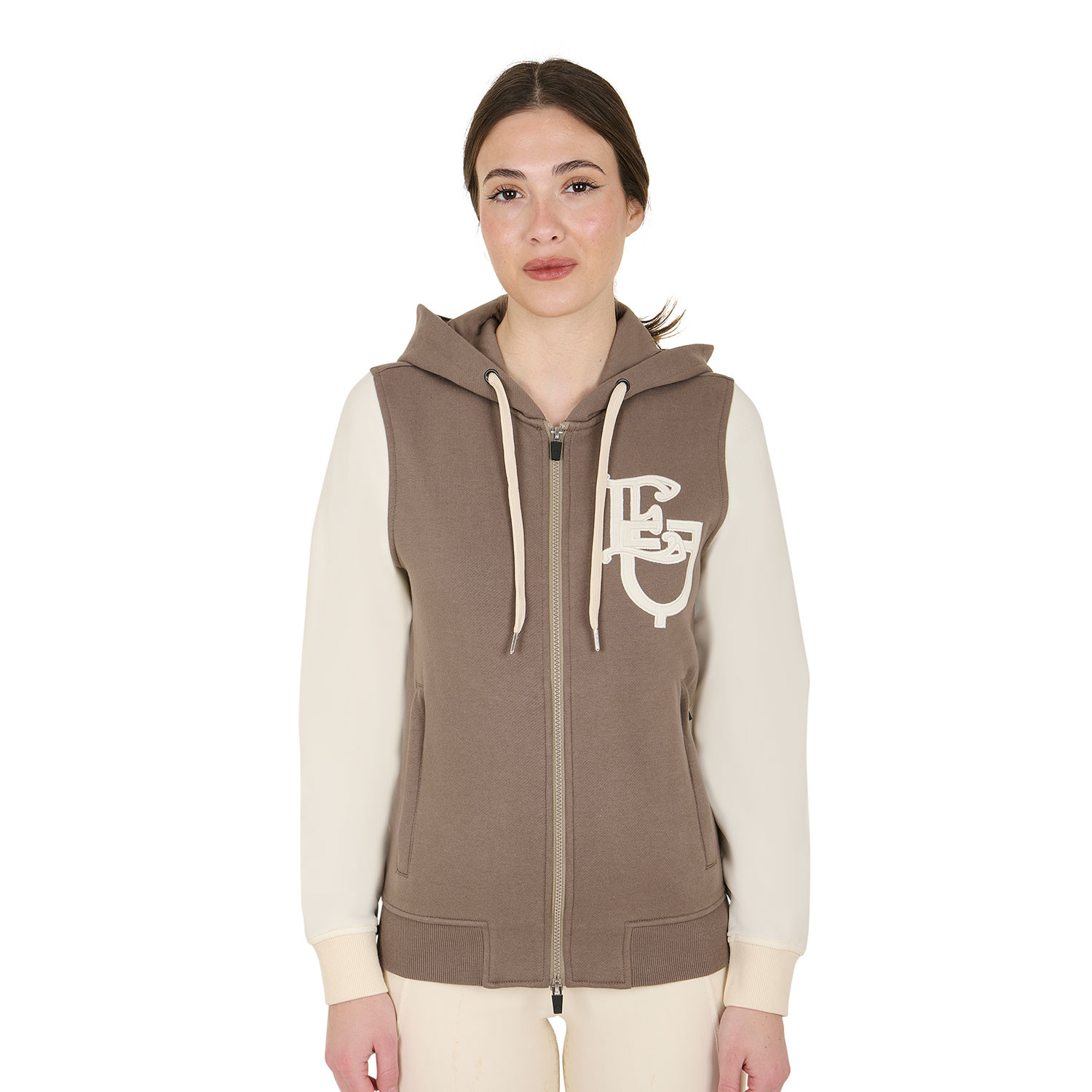 Damen-Kapuzensweatshirt mit Frontreißverschluss