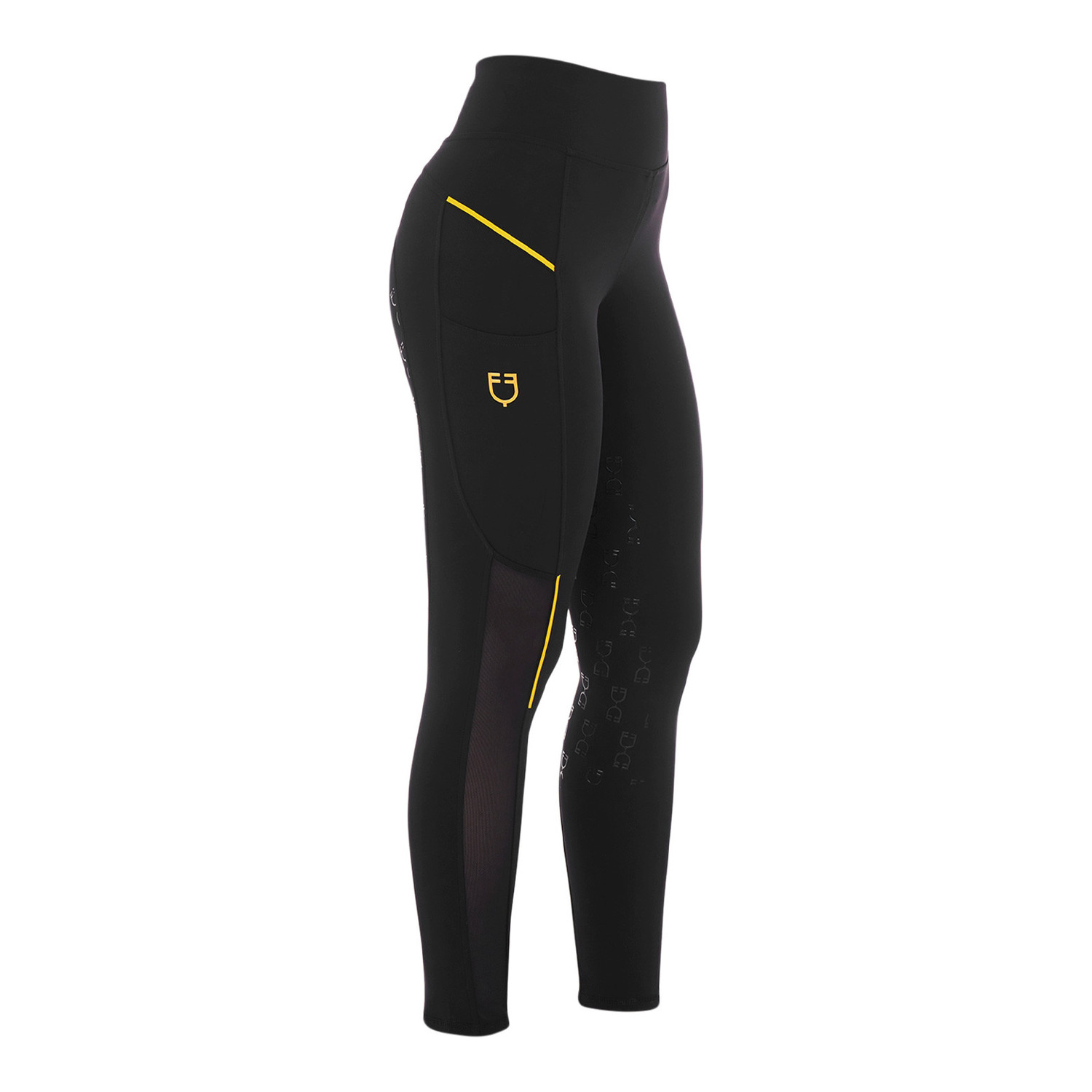 Damen-Reitleggings Slim Fit mit Full Grip und Mikromesh-Einsätzen