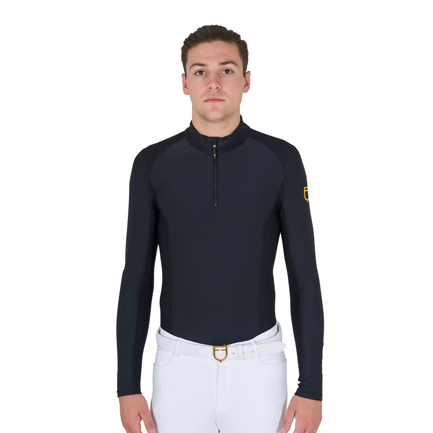 Langärmliges Slim-Fit Trainings-Poloshirt Herren