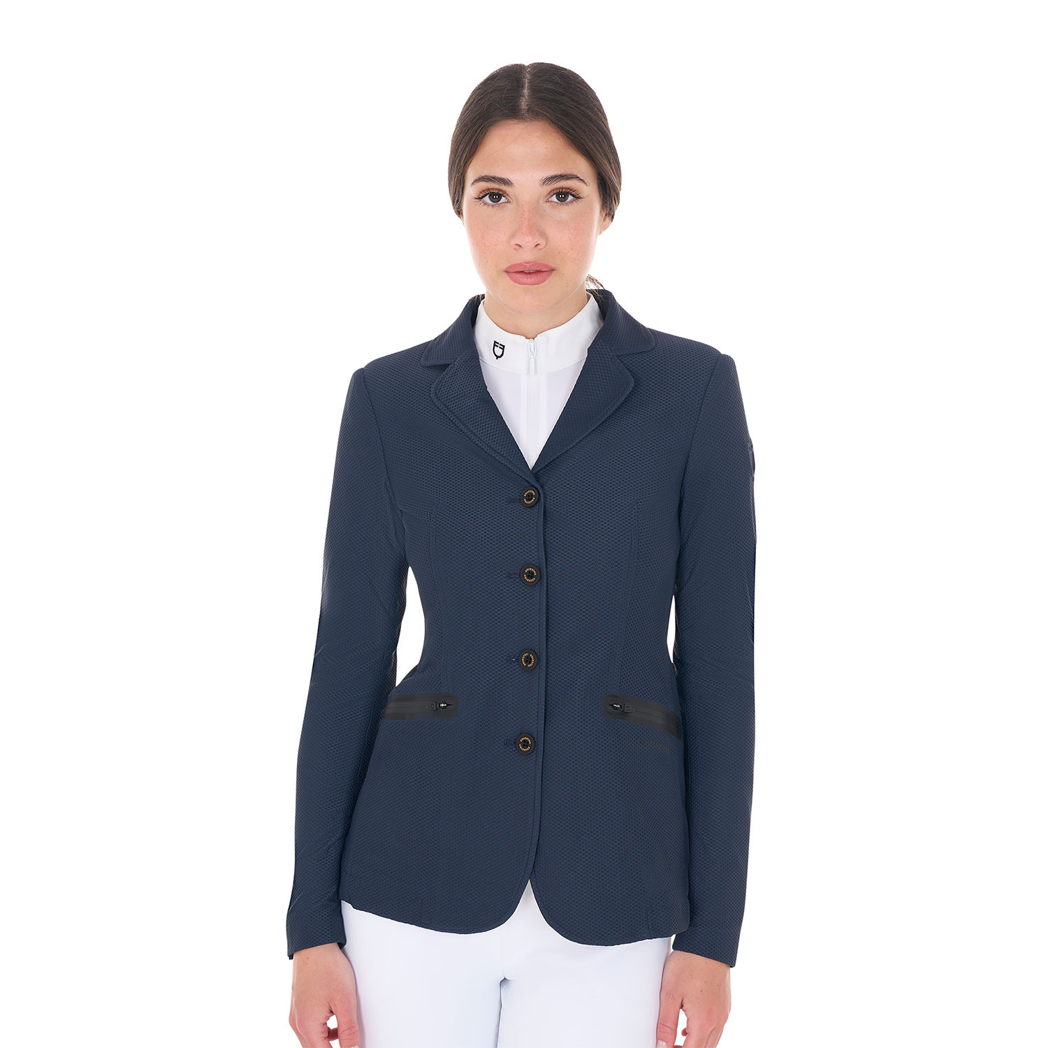 Damen-Wettkampfjacke aus perforiertem Funktionsstoff