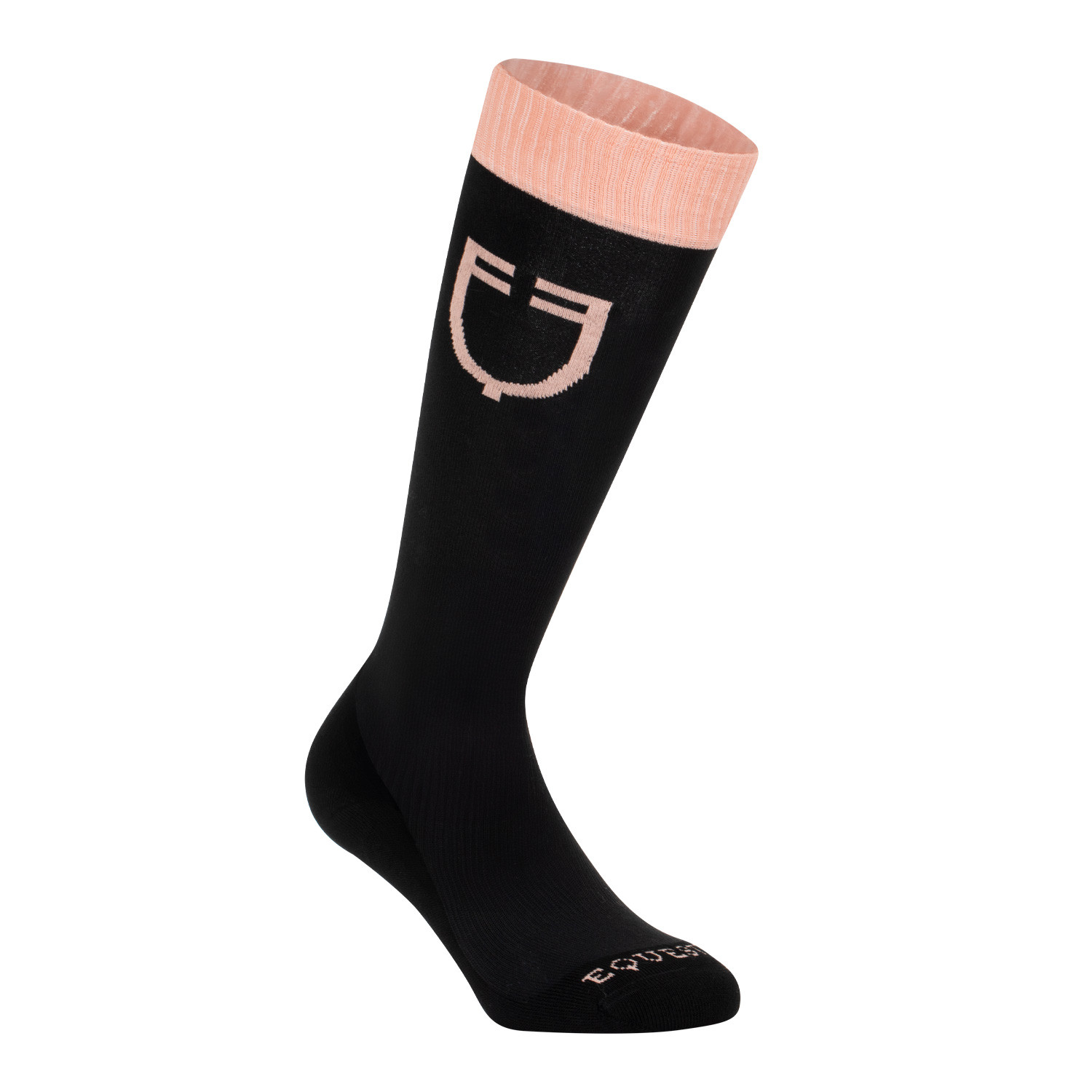 Reitsocken mit Kontrastlogo in Schwarz und Gelb