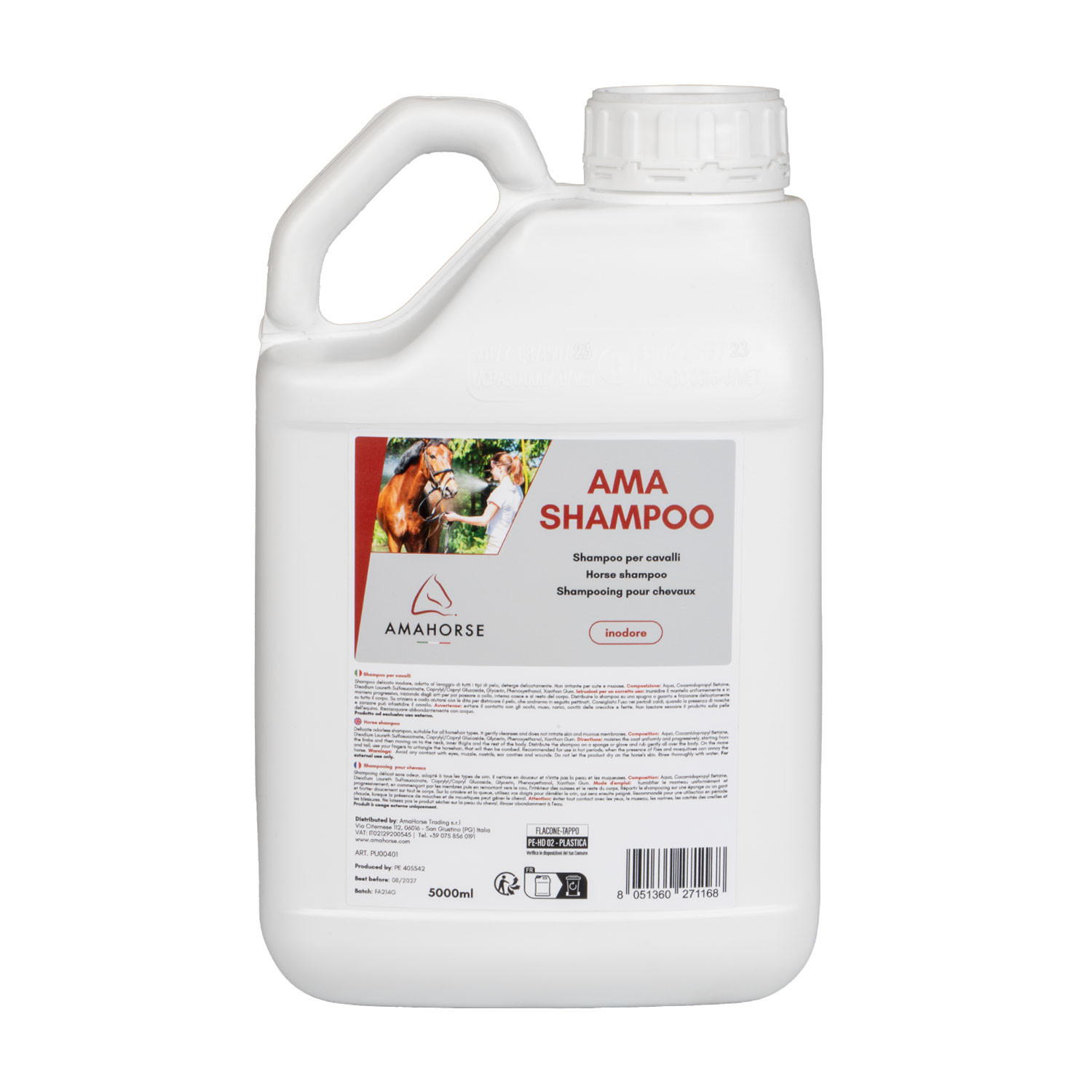 Sanftes Pferdeshampoo für glänzendes Fell