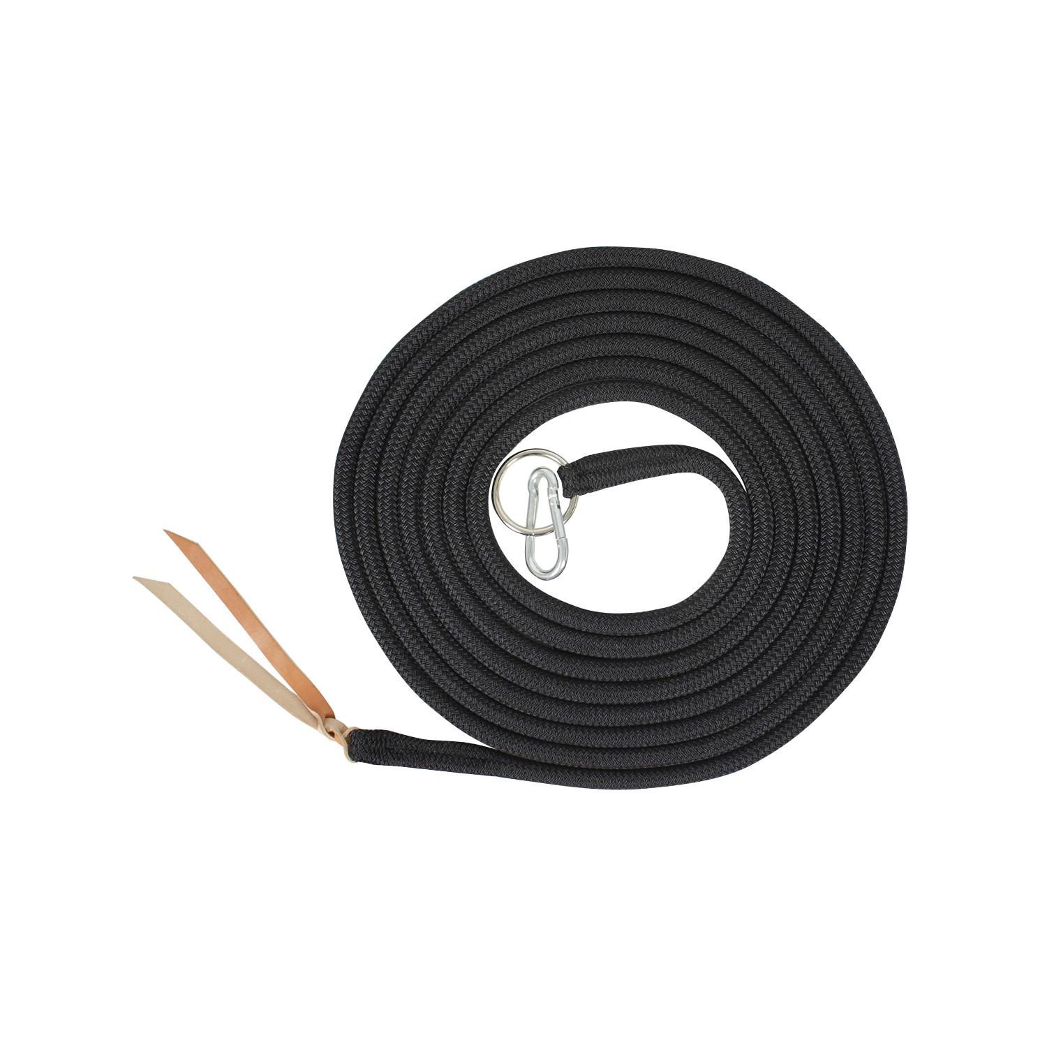 14mm Nylonlonge mit Karabiner und Lederende