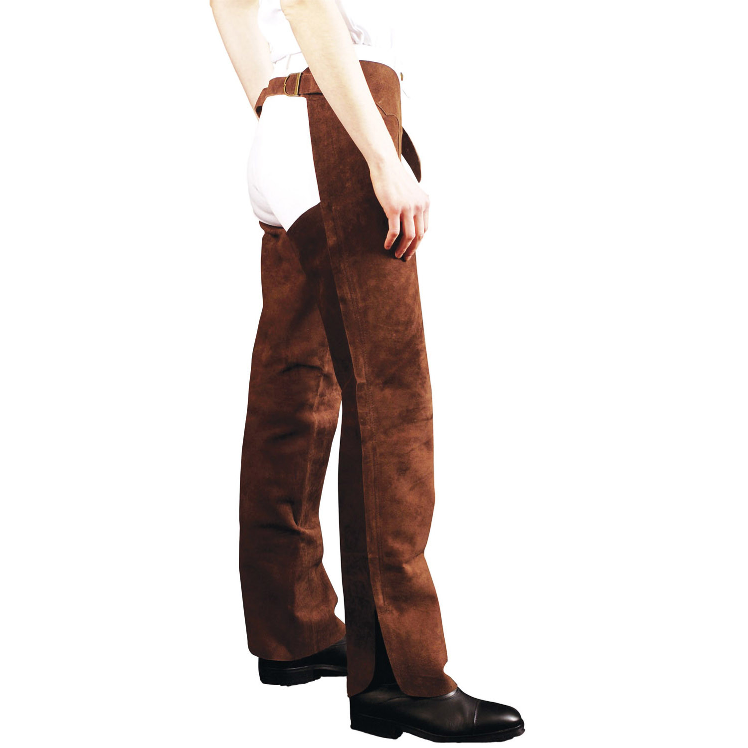 Wildleder-Chaps mit verstellbarer Passform – Braun