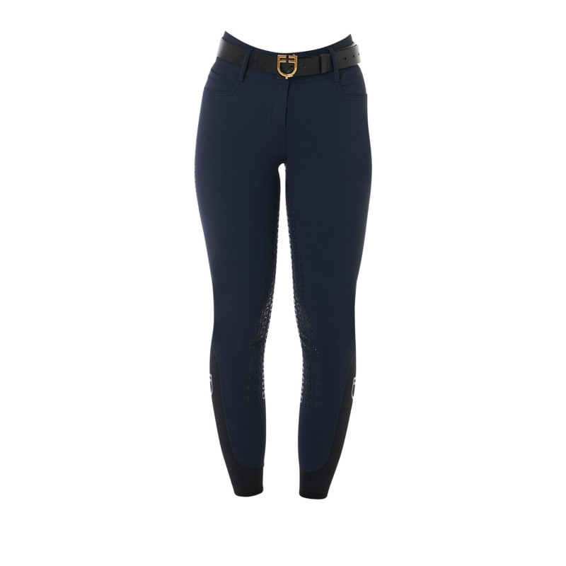 Hochbund-Slim-Fit-Reithose mit Vollbesatz