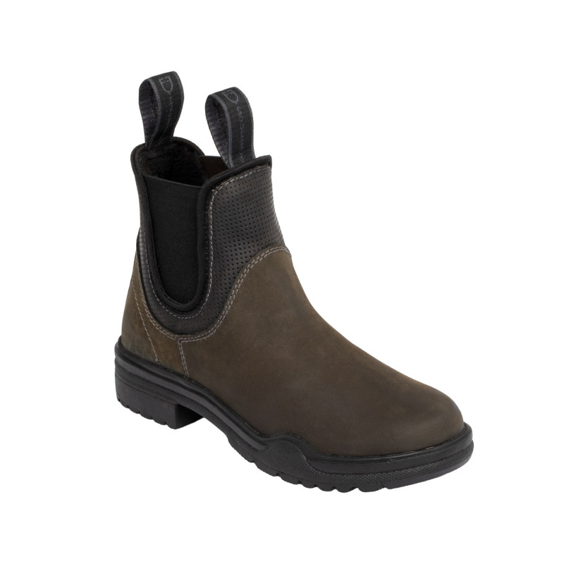 Nubukleder-Stiefeletten mit elastischen Seiten