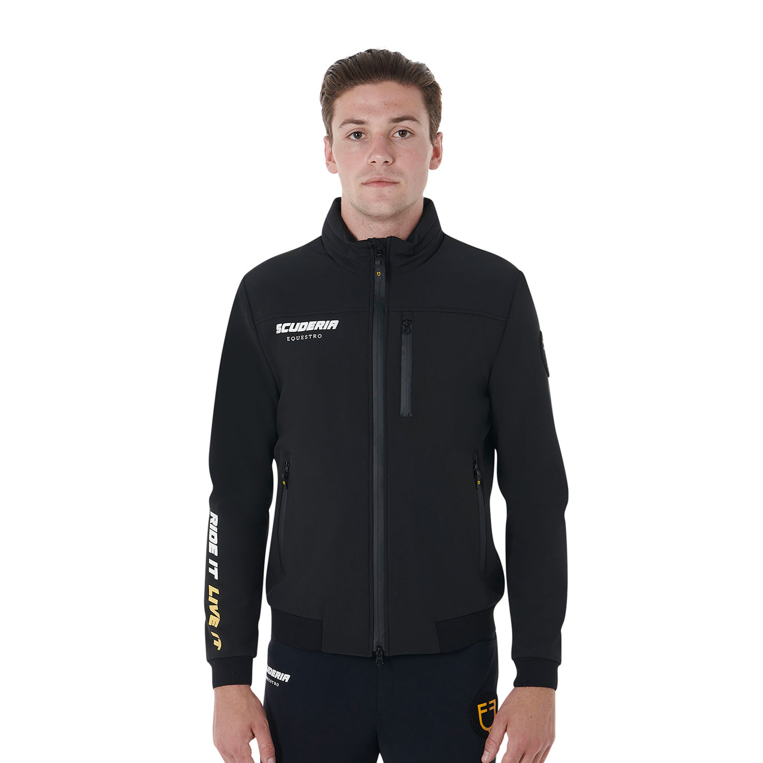Herrenjacke aus Funktionsstoff mit abnehmbarer Kapuze