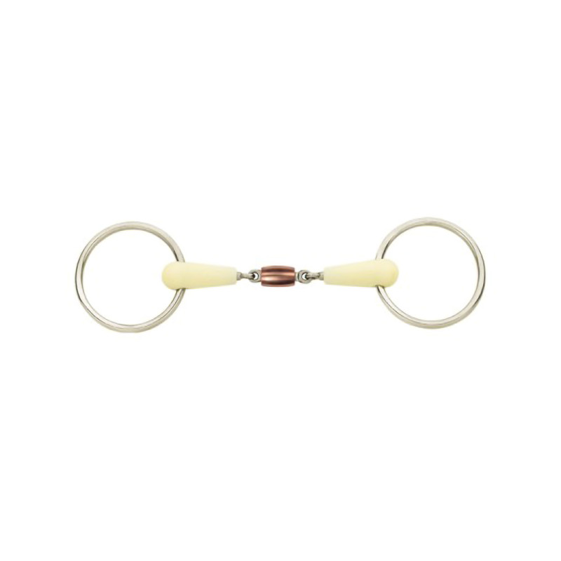 Gebrochenes Ringgebiss mit drehbarem Mitteloliven