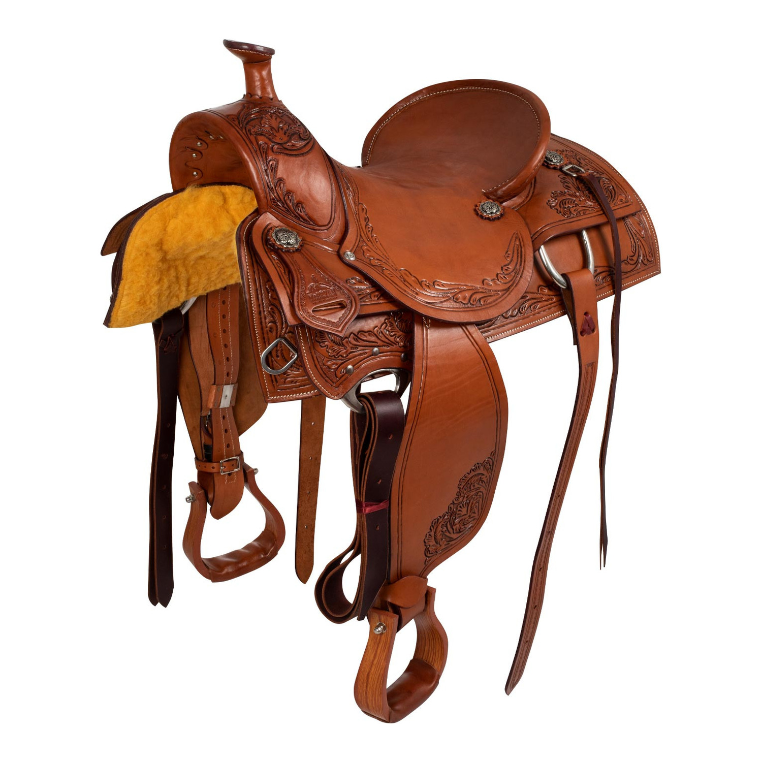 Westernsattel Classic Flower Tooling – hochwertiger Arbeitssattel aus geöltem Leder