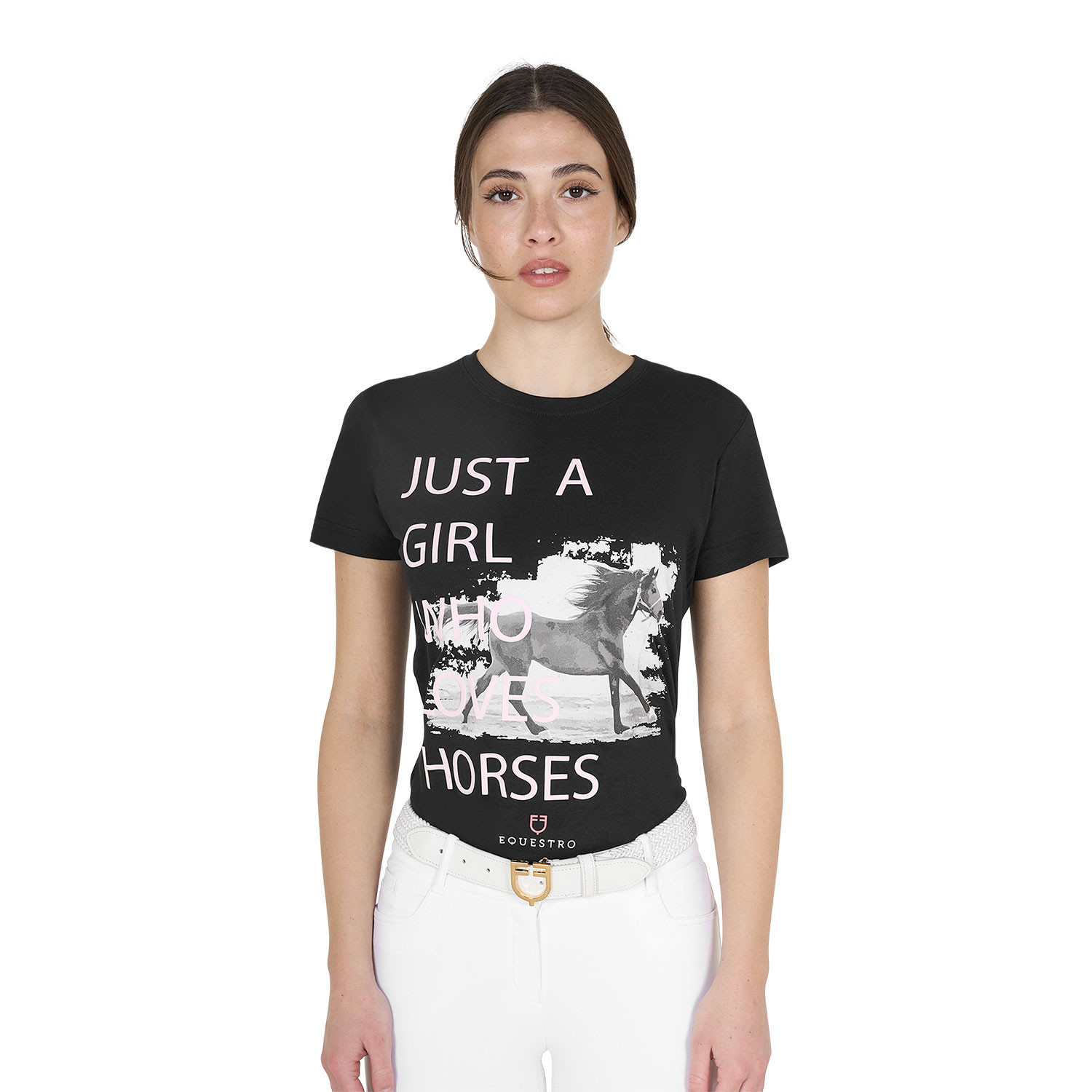 Damen Slim-Fit T-Shirt aus Baumwolle mit Print