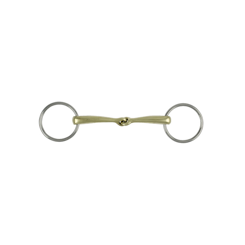 Edelstahl Weymouth Bradoon Gebiss mit Olive Pro  Einfachgelenk