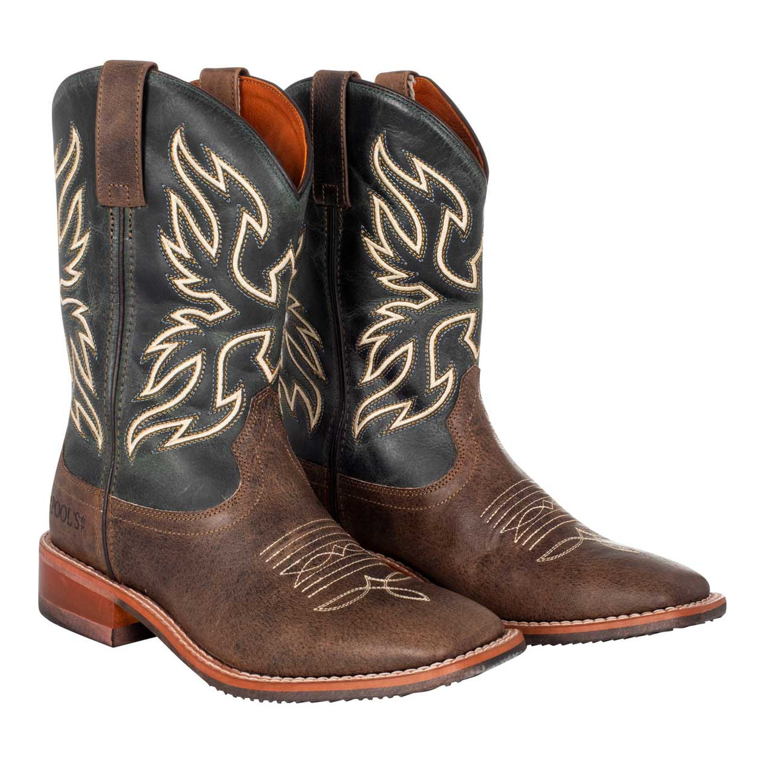 Unisex Western-Stiefelette aus Vollnarbenkalbsleder