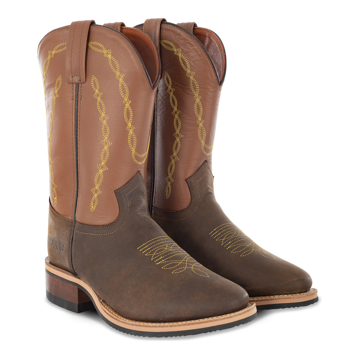 Westernstiefel aus Velours-Nubukleder