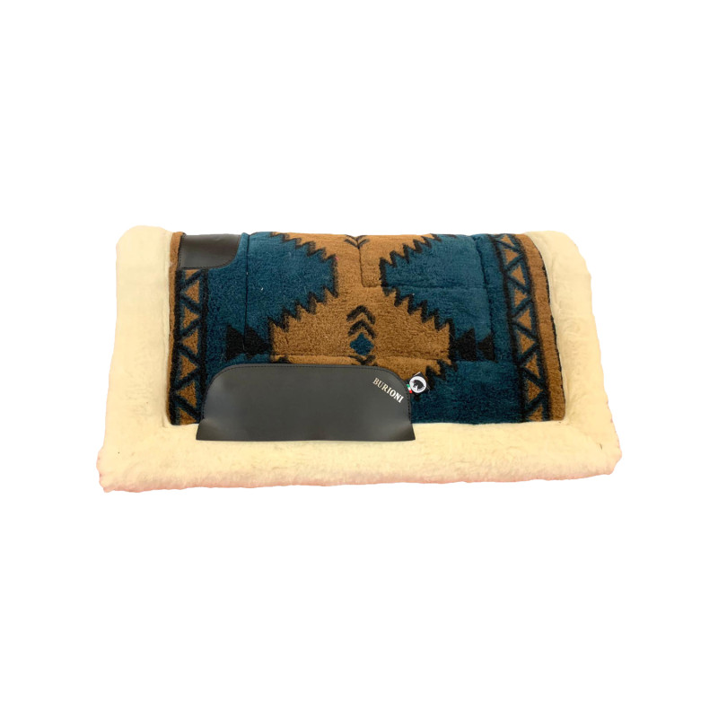 Gepolsterte Western-Satteldecke mit Wollfell