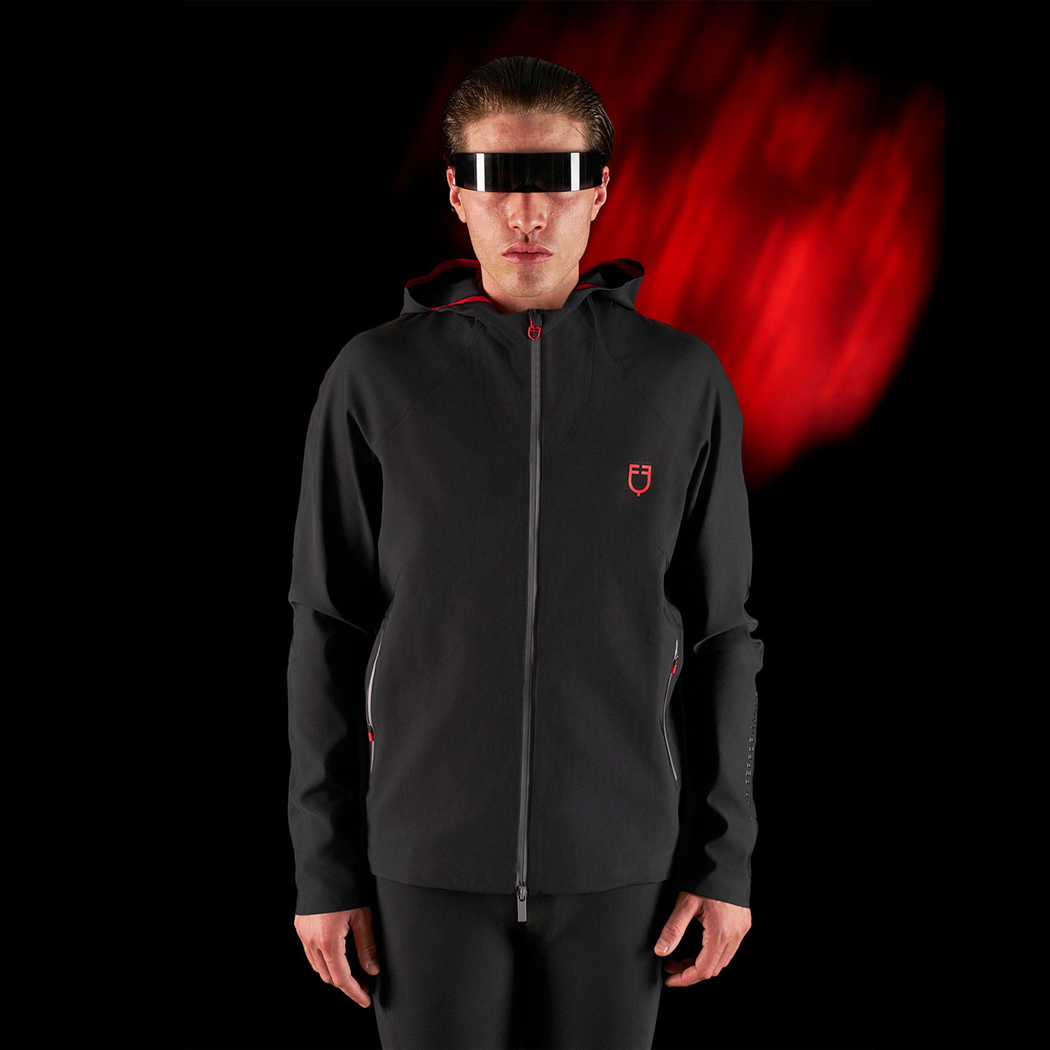 Slim Fit Kapuzen-Sweatjacke  Herren