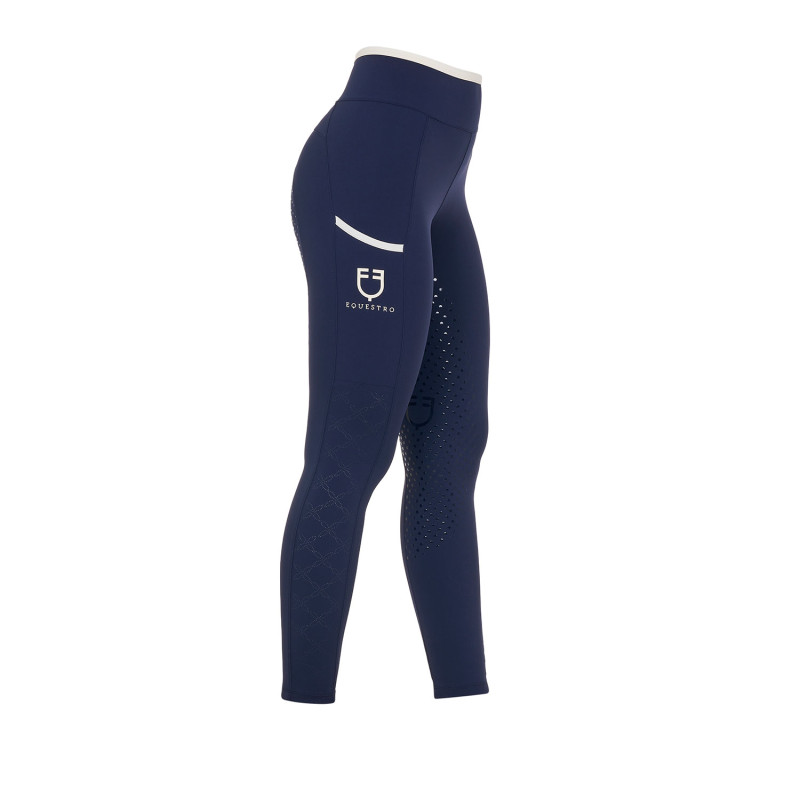 Slim-Fit Damen-Leggings mit perforierten Einsätzen