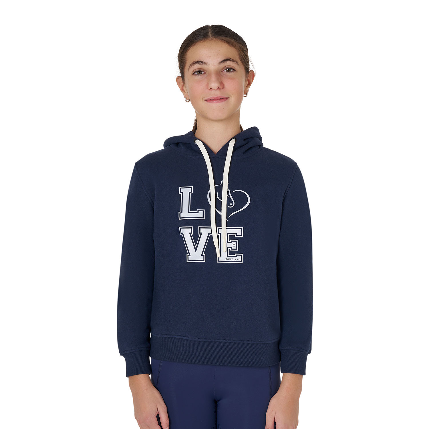 Mädchen Kapuzenpullover aus Baumwollmisch-Fleece