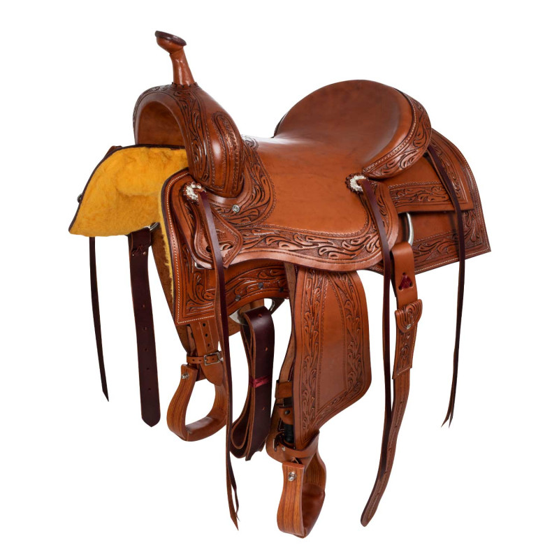 Western-Team-Penning-Sattel aus Leder