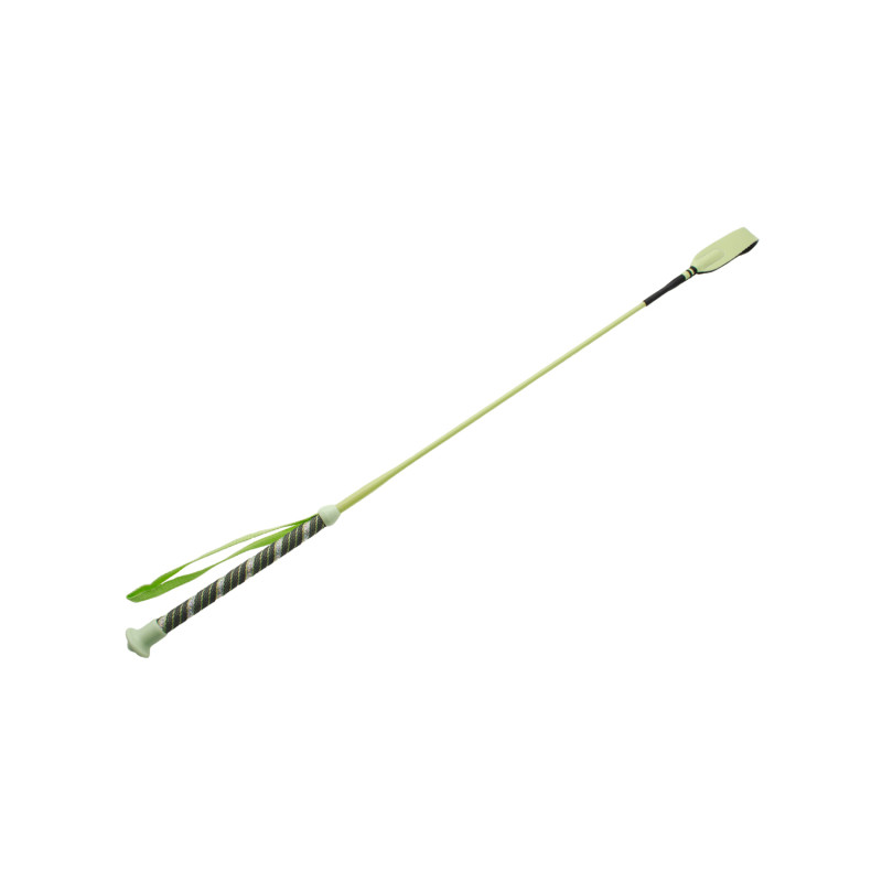 Griffpeitsche mit Lacklederspitze 65 cm, 10 Stück