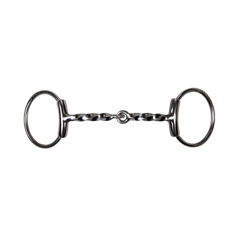 O-Ring Gebrochenes Olivenkopfgebiss mit gebogener und verdrehter Stange