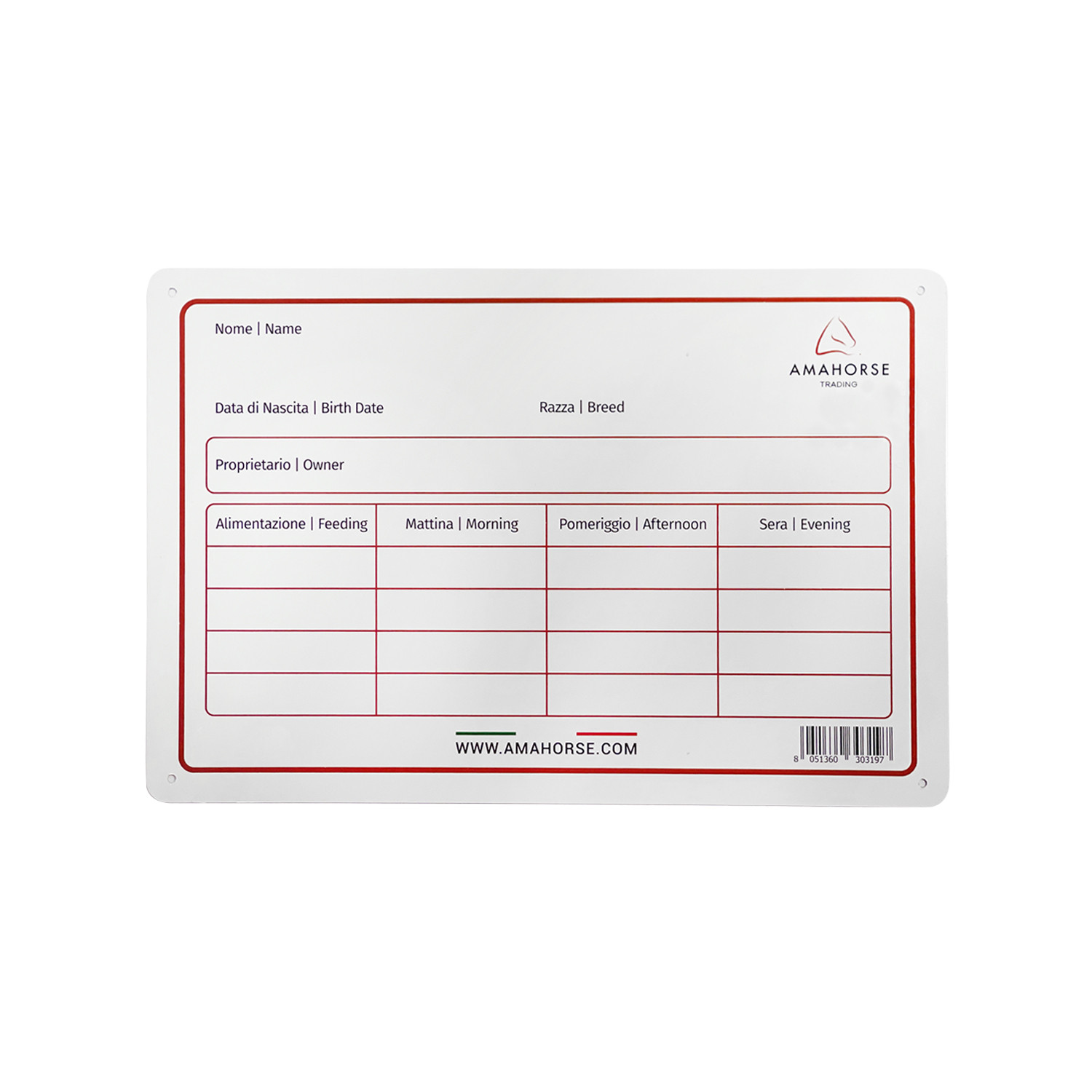 Boxenschild einfarbig