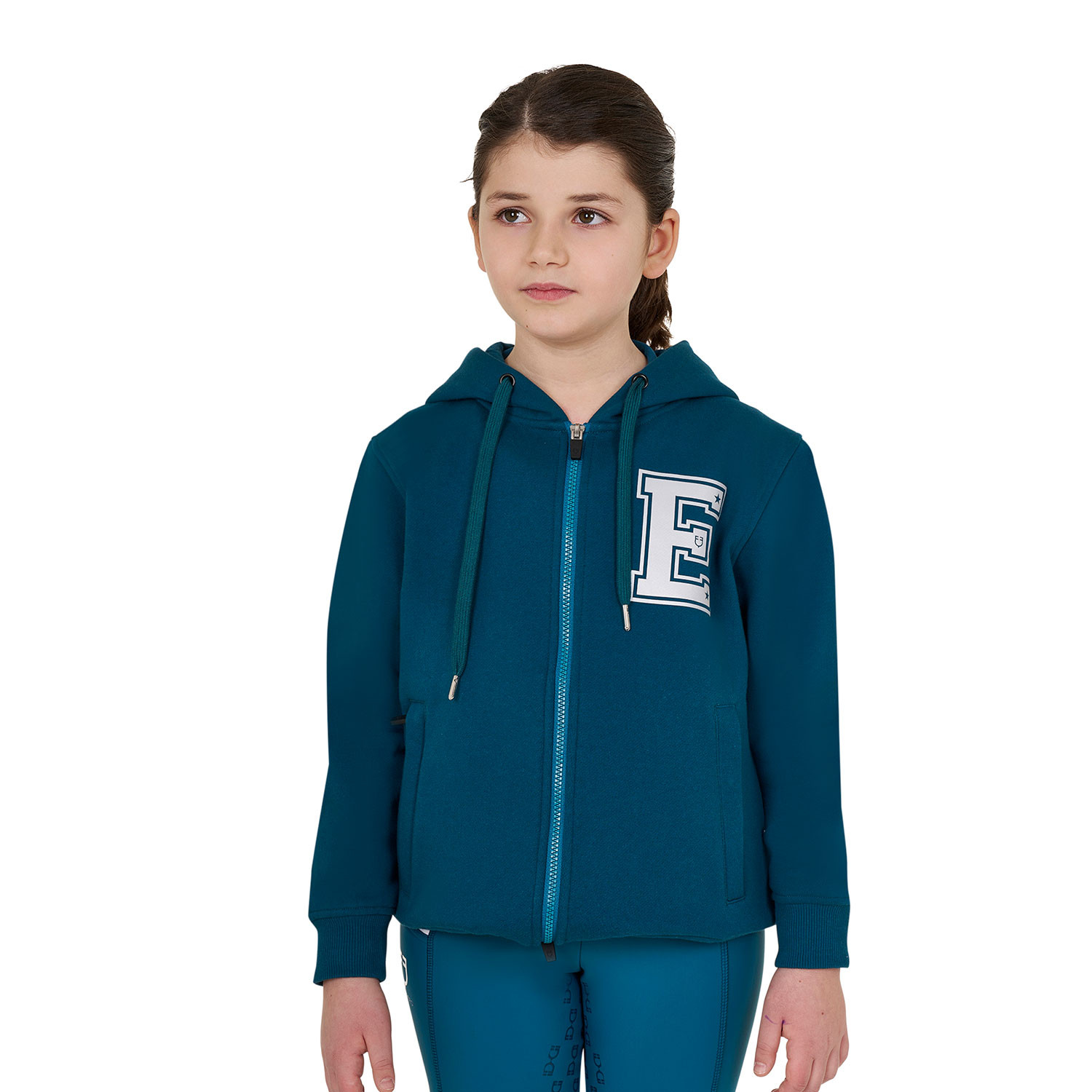 Mädchen-Kapuzen-Sweatshirt aus Baumwollfleece