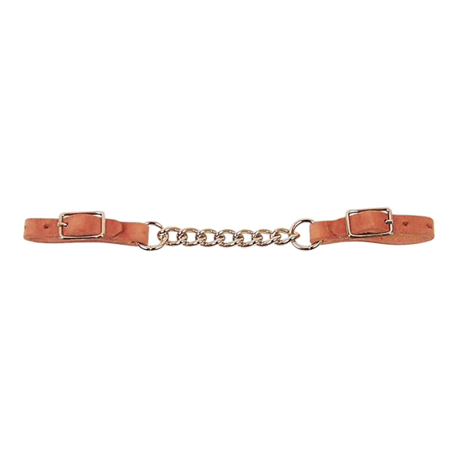 Kinnkette aus Leder mit Einfachkette – verstellbar