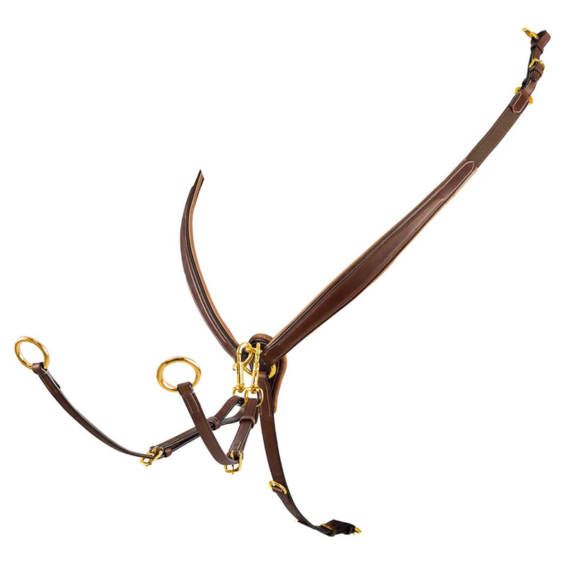 Brustplatte Classic Gold aus Leder