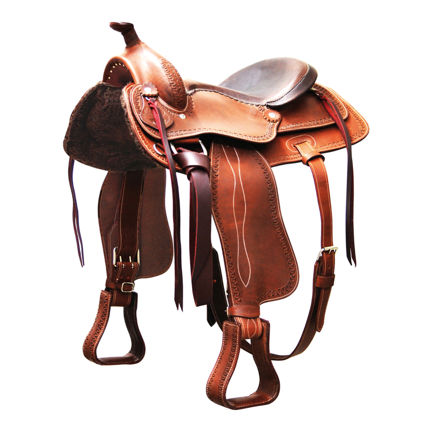 Western-Sattel Reining-Modell mit Glattleder-Sitz
