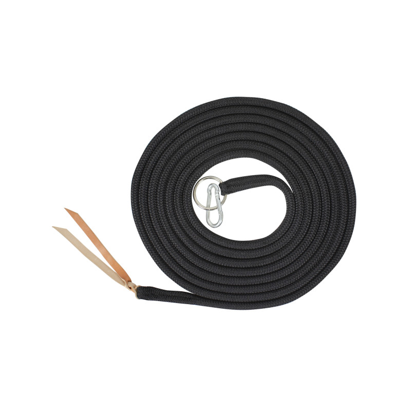 14mm Nylonlonge mit Karabiner und Lederende